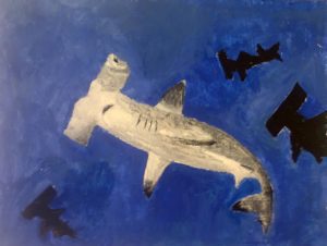 hammerhead shark painting
